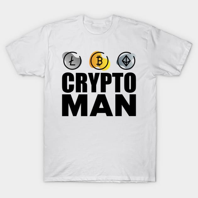 Crypto Man T-Shirt by KC Happy Shop